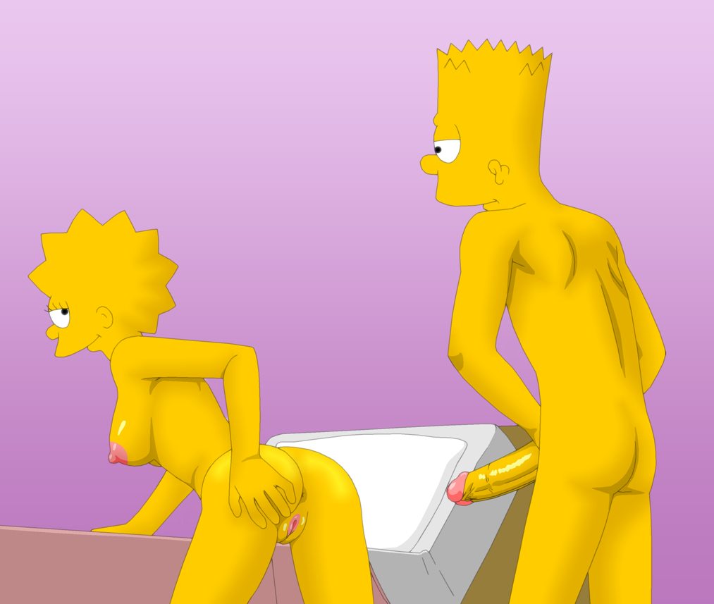 anus ass bart_simpson bent_over breasts brother_and_sister erect_nipples erect_penis evilweazel_(artist) imminent_sex incest lisa_simpson nude shaved_pussy the_simpsons thighs yellow_skin