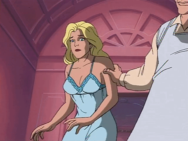 bouncing_breasts breasts cleavage fantastic_four flash gif invisible_woman jiggle marvel nightgown sue_storm
