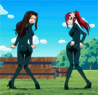 2girls cana erza_scarlet fairy_tail multiple_girls wiggle