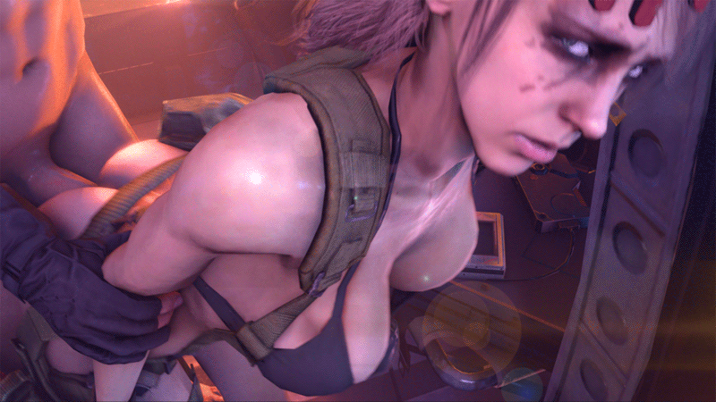 1boy 1girl 3d anal animated ass belt big_boss big_breasts bouncing_breasts breasts clothed_female_nude_male doggy_position gif imflain imflain3d loop metal_gear_(series) metal_gear_solid metal_gear_solid_v ponytail quiet quiet_(metal_gear) sex source_filmmaker standing uncensored venom_snake