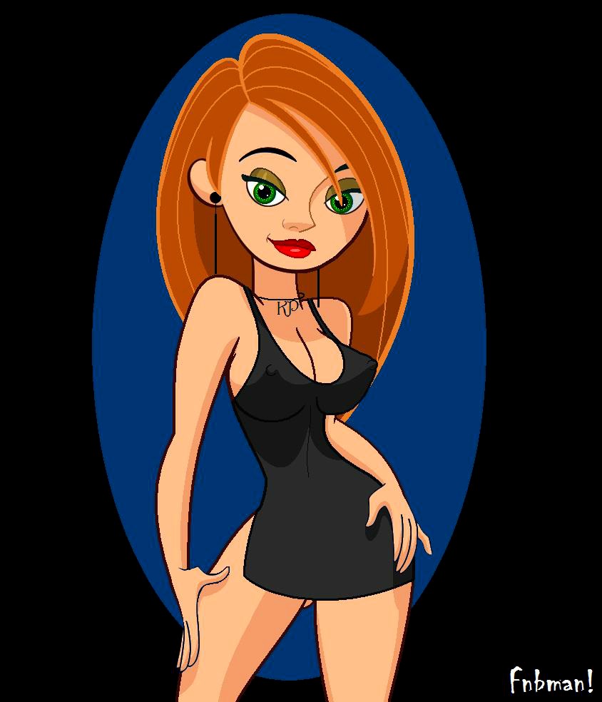 1girl breasts dress female_only fnbman green_eyes jpeg_artifacts kim_possible kimberly_ann_possible light_skin nipples solo_female