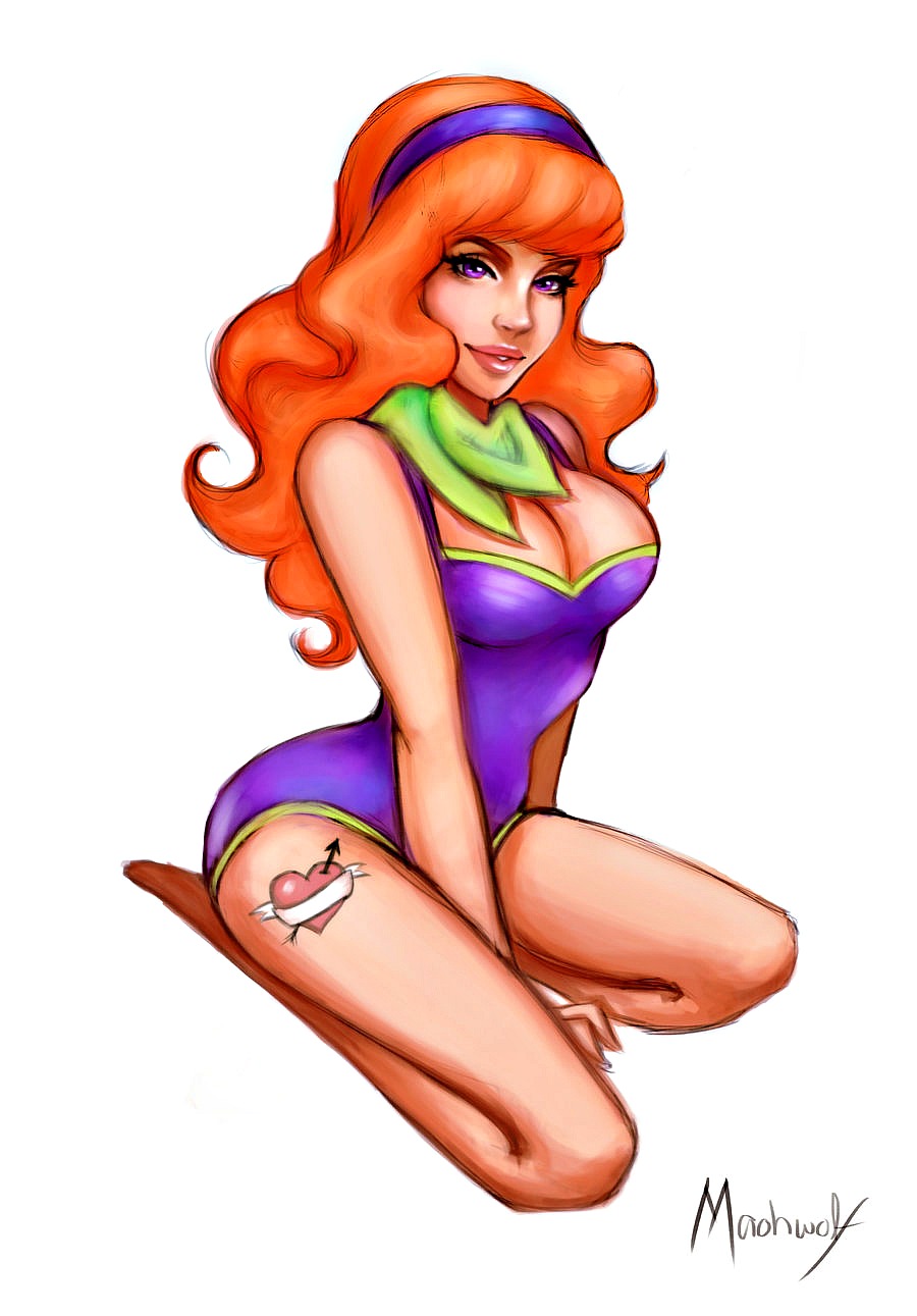 breasts daphne_blake hairband non-nude red_hair scooby-doo swimsuit tagme