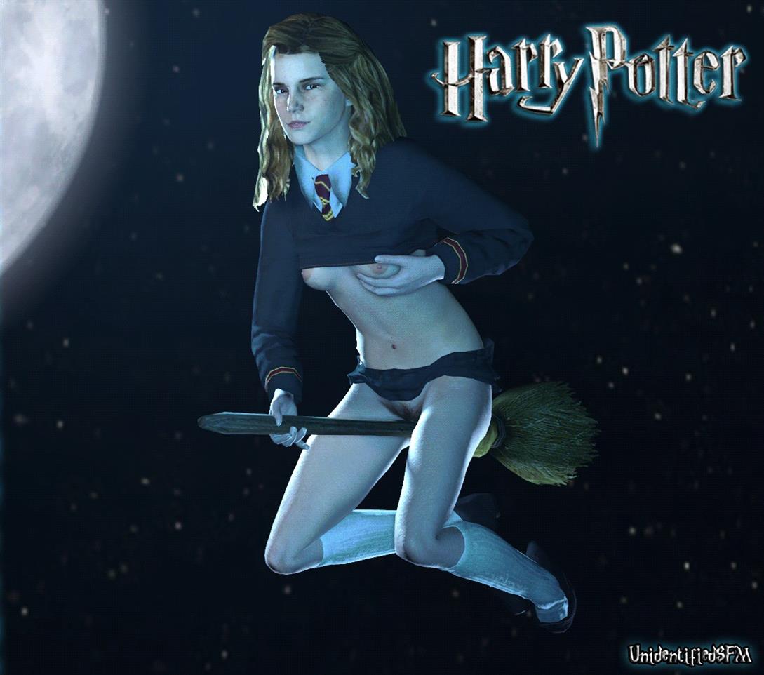 1girl 3d ahegao broom emma_watson female_only game_cg harry_potter hentai hermione_granger nude realistic solo source_filmmaker unidentifiedsfm video_games