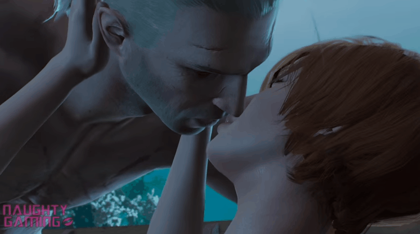 1girl 3d geralt_of_rivia gif male outdoor shani the_witcher the_witcher_3:_wild_hunt