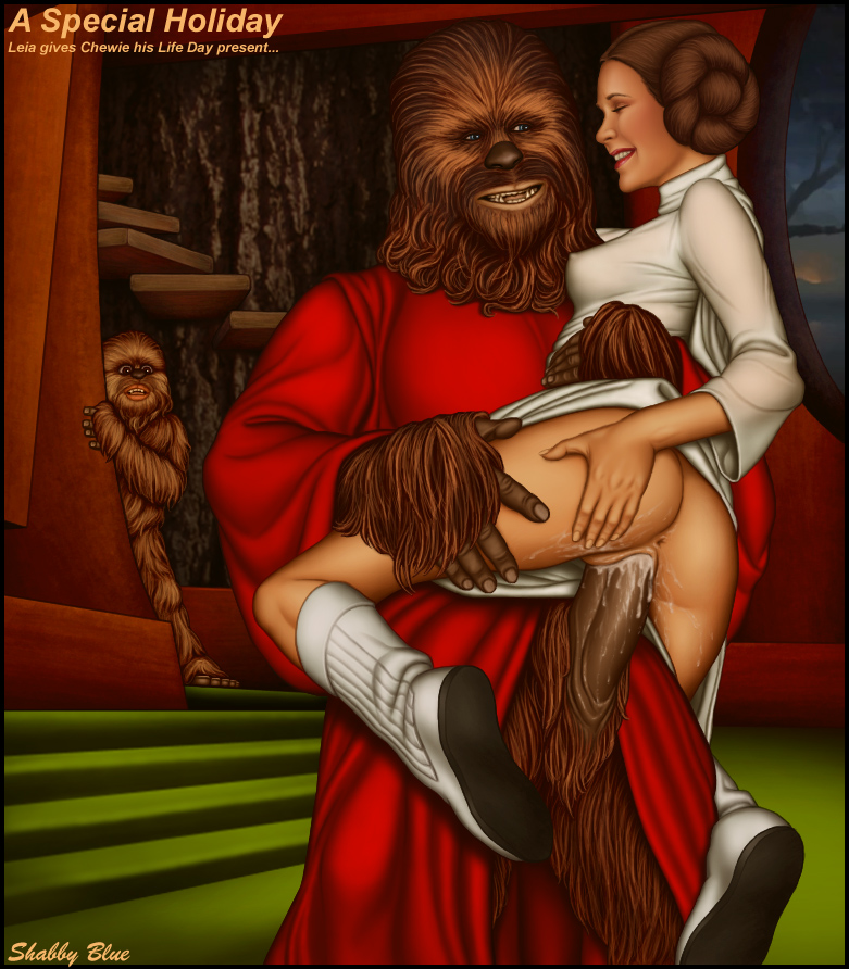boots carrie_fisher chewbacca furry princess_leia_organa see-through shabby_blue sheer star_wars star_wars_holiday_special vaginal_penetration
