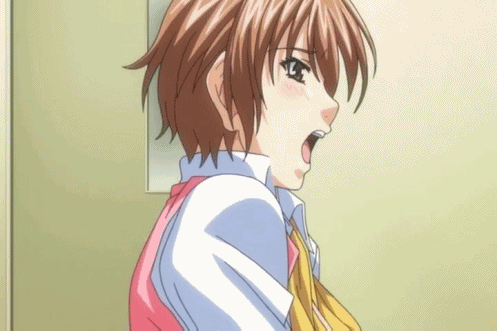 1boy 1girl animated animated_gif ass bottomless bouncing_breasts breasts censored cum cum_in_pussy d-spray gif nipples no_bra no_panties open_shirt sex shirt uniform