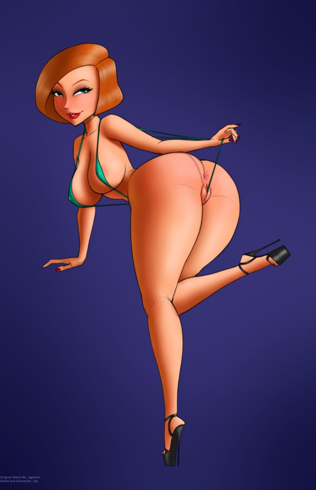 1girl ann_possible ass bikini breasts kim_possible legoman lm_(legoman) swimsuit