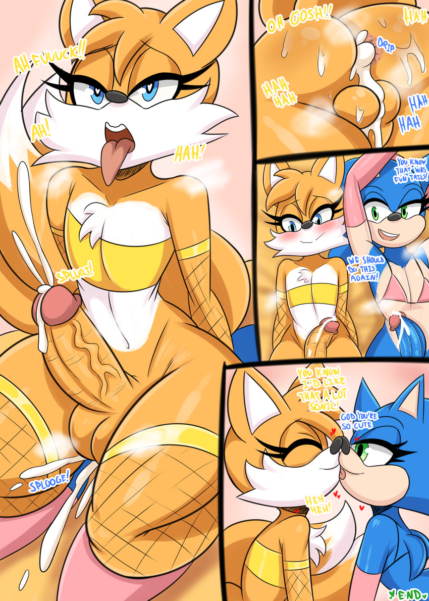 &lt;3 anthro bmayyneart bodily_fluids canid canine clothed clothing comic crossdressing cum cum_in_ass cum_inside cum_while_penetrated duo eulipotyphlan fox furry genital_fluids genitals girly hedgehog high_res male male/male male_penetrated male_penetrating male_penetrating_male mammal miles_"tails"_prower on_bottom on_top orgasm orgasm_face penetration penis reverse_cowgirl_position sex sonic_the_hedgehog sonic_the_hedgehog_(series) wide_hips
