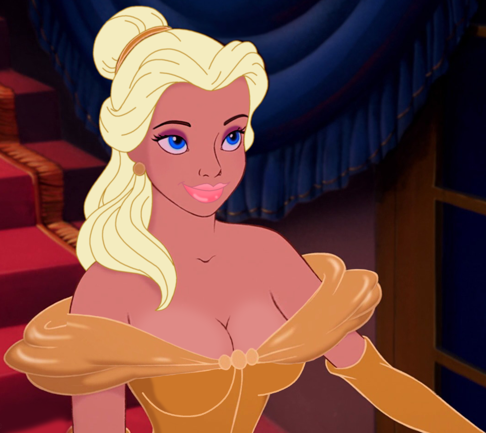 beauty_and_the_beast big_breasts breasts cleavage disney edit princess_belle tagme