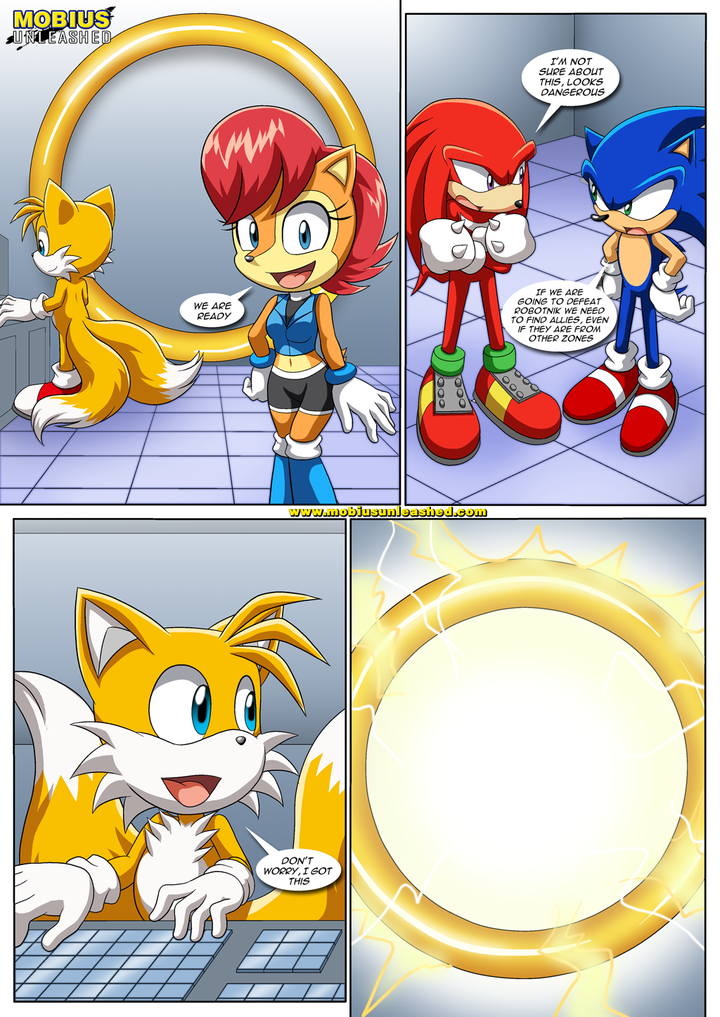 bbmbbf comic knuckles_the_echidna miles_"tails"_prower mobius_unleashed palcomix parody sailor_moon sally_acorn sega sonic_(series) sonic_the_hedgehog sonic_the_hedgehog_(series) the_luna_connection