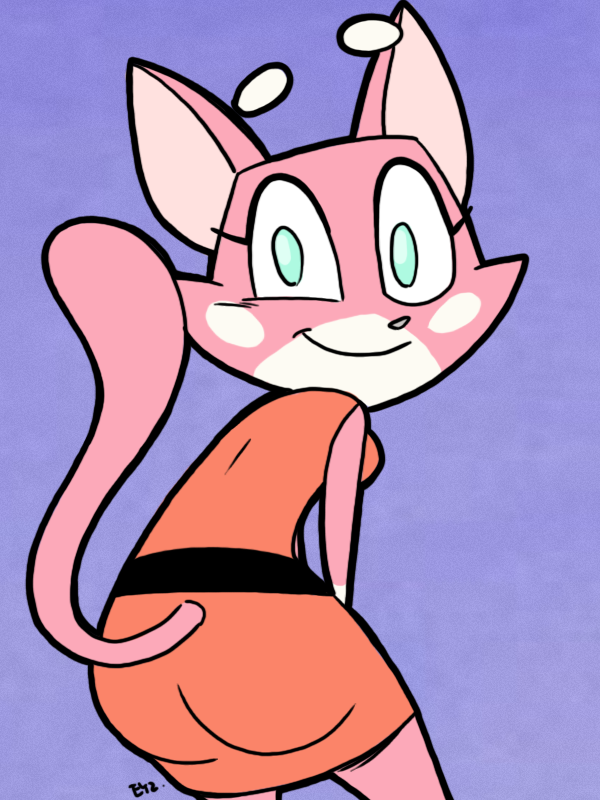 1girl 1girl anthro ass breasts cat clothed clothing feline looking_at_viewer looking_back mammal shima_luan skirt super_planet_dolan theeyzmaster twerking