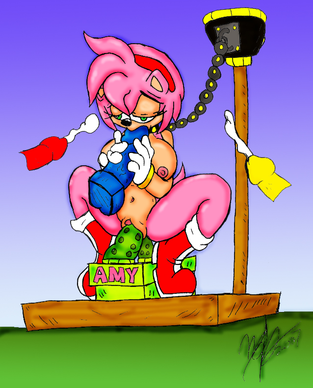 amy_rose knuckles_the_echidna leash miles_"tails"_prower sega sonic sonic_team sonic_the_hedgehog tail