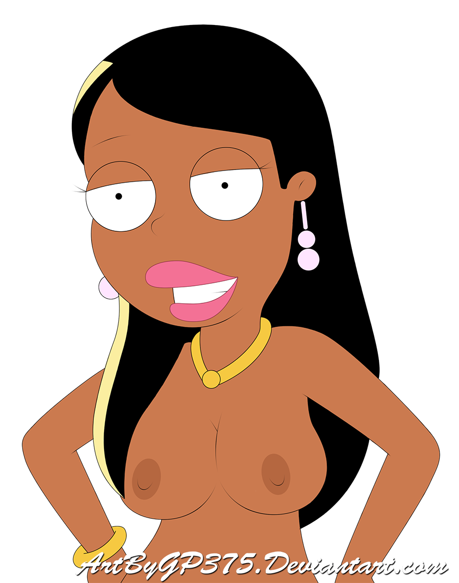 1_female 1_human 1female 1girl big_breasts breasts dark-skinned_female dark_skin female female_focus female_only female_solo gp375 human human_only nipples roberta_tubbs smile solo_female solo_focus the_cleveland_show transparent_background