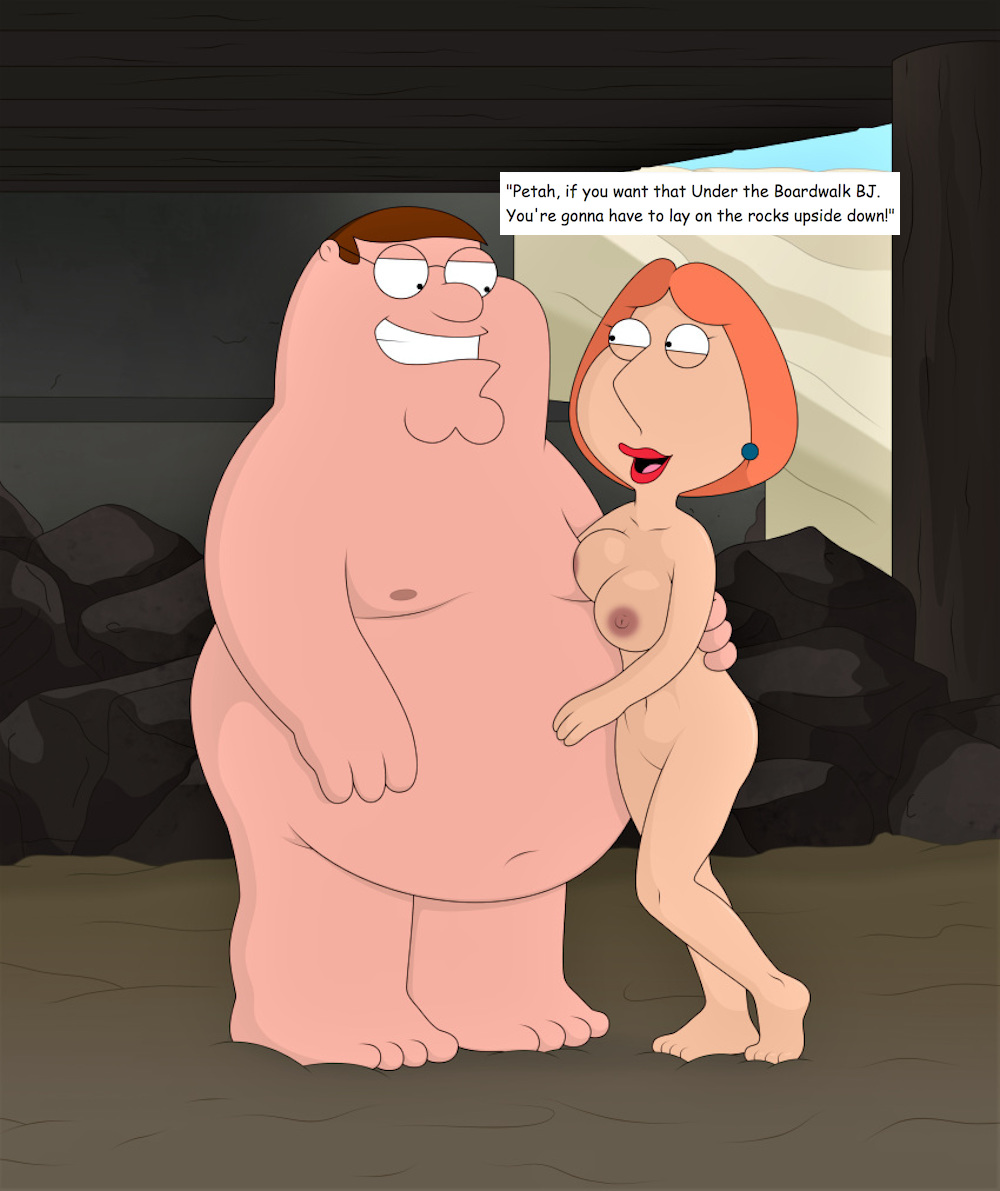 beach boardwalk family_guy fellatio lois_griffin nipples peter_griffin shaved_pussy