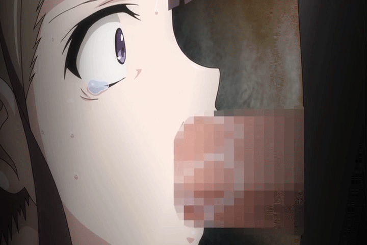 animated animated_gif brown_hair censored euphoria_(clockup) euphoria_(copyright) fellatio gif hentai loop oral