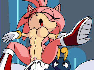 1girl amy_rose animal_ears boots breasts cum dboy furry gif girl_on_top green_eyes insect nipples open_mouth pink_hair pussy semen sex short_hair sonic_(series) wings