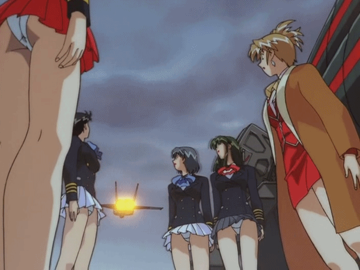agent_aika anime ecchi panties skirts standing