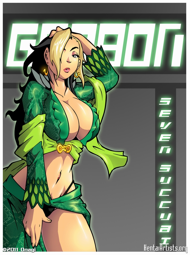 1girl female_only gorgon_medusa_(onagi) huge_breasts onagi onagi_(artist) seven_succubi_(onagi) solo succubus