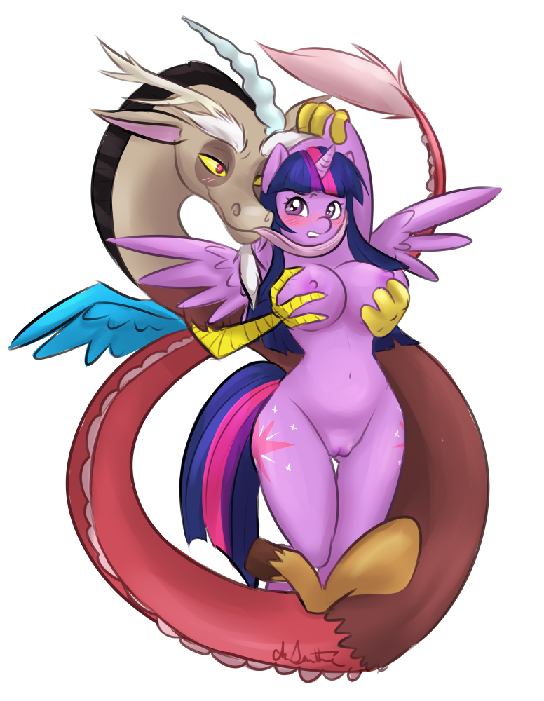 1girl 2014 alicorn alicorn_princess alpha_channel anthro arms_above_head blush breast_grab breasts bubble_lee cat-named-fish cutie_mark discord_(mlp) draconequus dragon duo equine erect_nipples female friendship_is_magic furry hair hand_on_breast hasbro hetero horn licking looking_at_viewer male mammal multicolored_hair my_little_pony navel nipples purple_eyes pussy red_eyes scalie simple_background smile standing tail_tuft tongue tongue_out transparent_background tuft twilight_sparkle_(mlp) winged_unicorn wings yellow_sclera