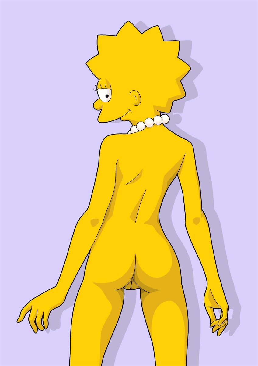 ass child evilweazel_(artist) lisa_simpson loli lolicon nude pearl_necklace shaved_pussy the_simpsons thighs yellow_skin