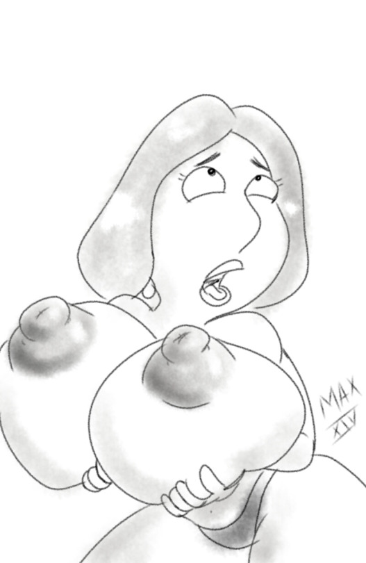 big_breasts breasts family_guy huge_breasts lois_griffin maxtlat milf monochrome nipples