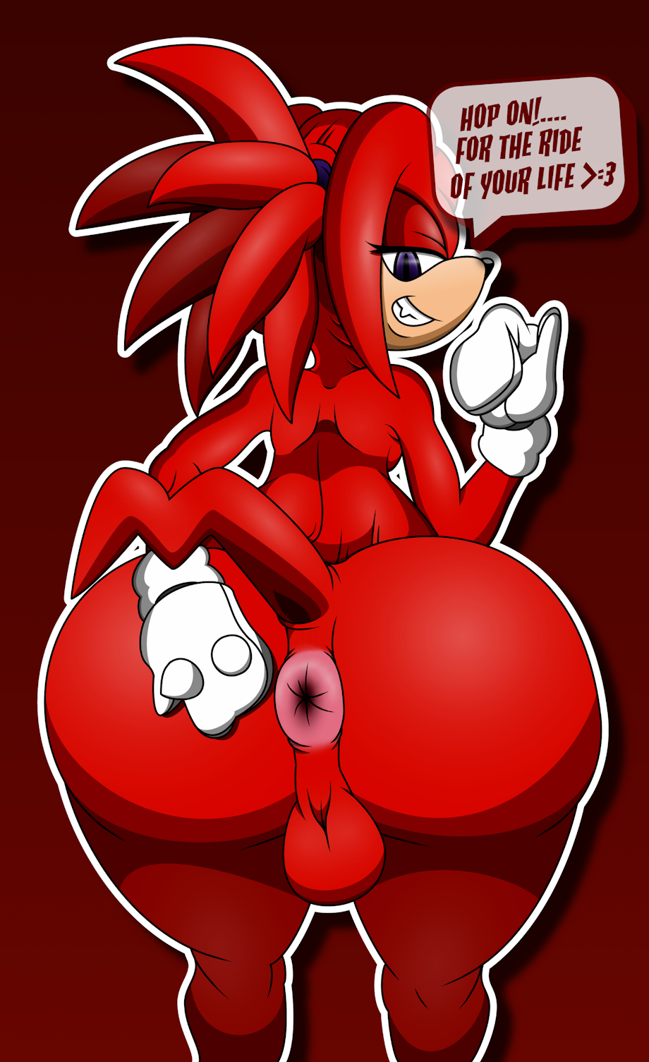 1_male 1boy 2016 anthro anthrofied anus ass backsack bedroom_eyes big_ass big_butt big_testicles black_nose breasts butt clothing damian_hodge dat_ass echidna eyelashes fangs femboy furry gif girly gloves half-closed_eyes hand_on_ass highres hips huge_ass hyper hyper_anus hyper_butt knuckles_the_echidna looking_back male male_only mammal monotreme muscular nude presenting presenting_anus presenting_hindquarters purple_eyes red_fur red_hair seductive sega sexy sexy_ass sexy_body small_breasts smile solo_focus solo_male sonic_(series) sonic_the_hedgehog_(series) tail teeth testicles text thicc thick thick_ass thick_hips thick_thighs thighs trap video_games wide_hips