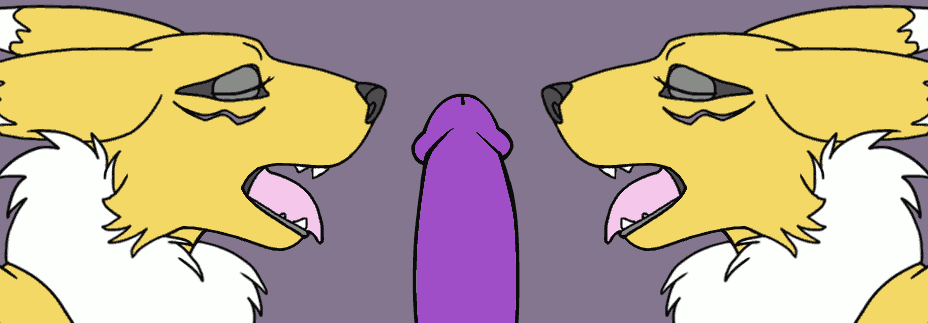 1girl ambiguous_gender anthro canine closed_eyes digimon disembodied_penis edit fox fur furry gif licking male mammal markings oral ouisch penis penis_lick purple_penis renamon sex simple_background tongue tongue_out white_fur yellow_fur