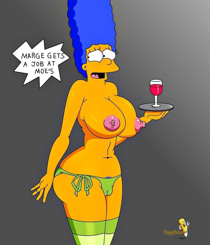 breasts maid marge_simpson slave the_simpsons