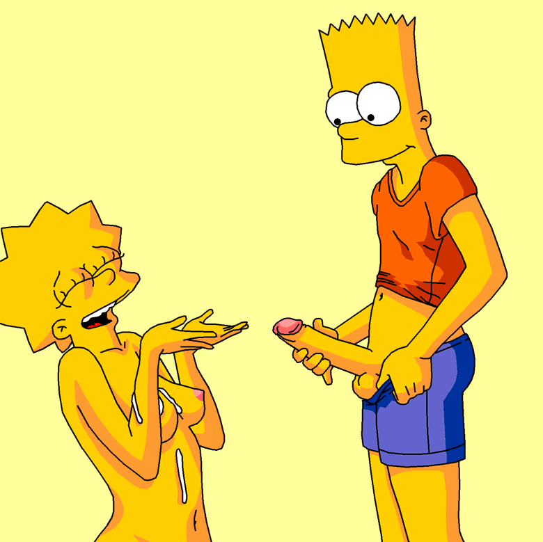 bart_simpson breasts cum gif incest lisa_simpson penis the_simpsons yellow_skin