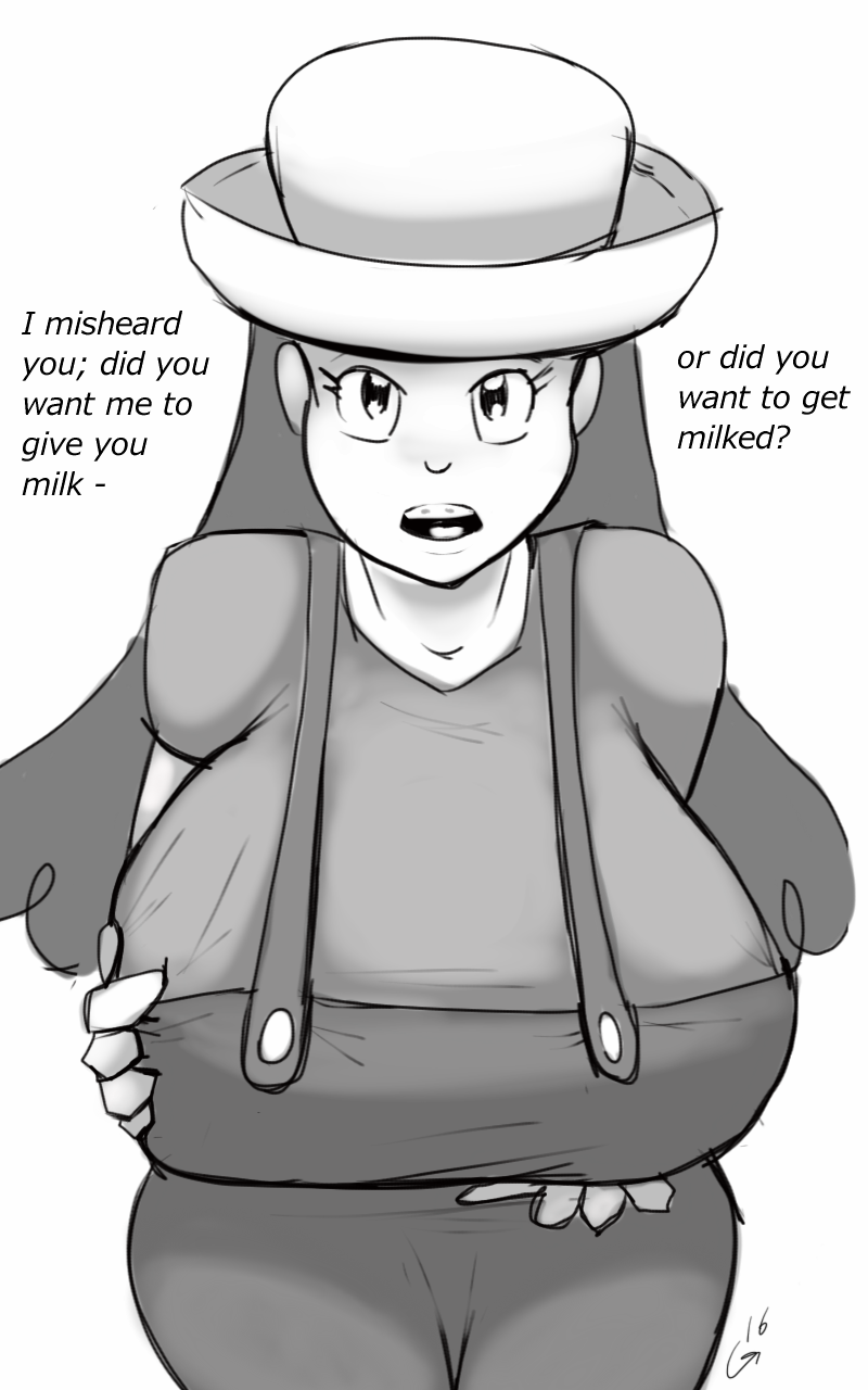 big_breasts breasts godalmite gravity_falls grown_up huge_breasts mabel_pines monochrome