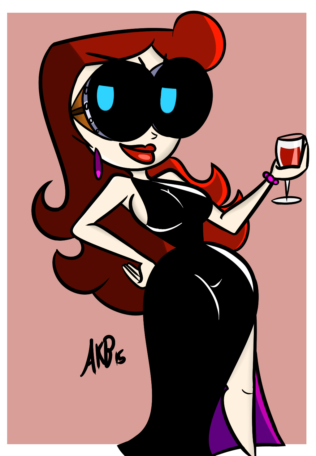 atomickingboo big_breasts breasts drink evil_con_carne major_dr._ghastly the_grim_adventures_of_billy_and_mandy wine