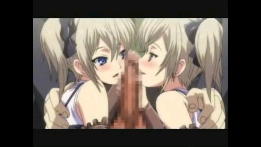 anime censored fellatio handjob hentai oral sisters threesome trap twins