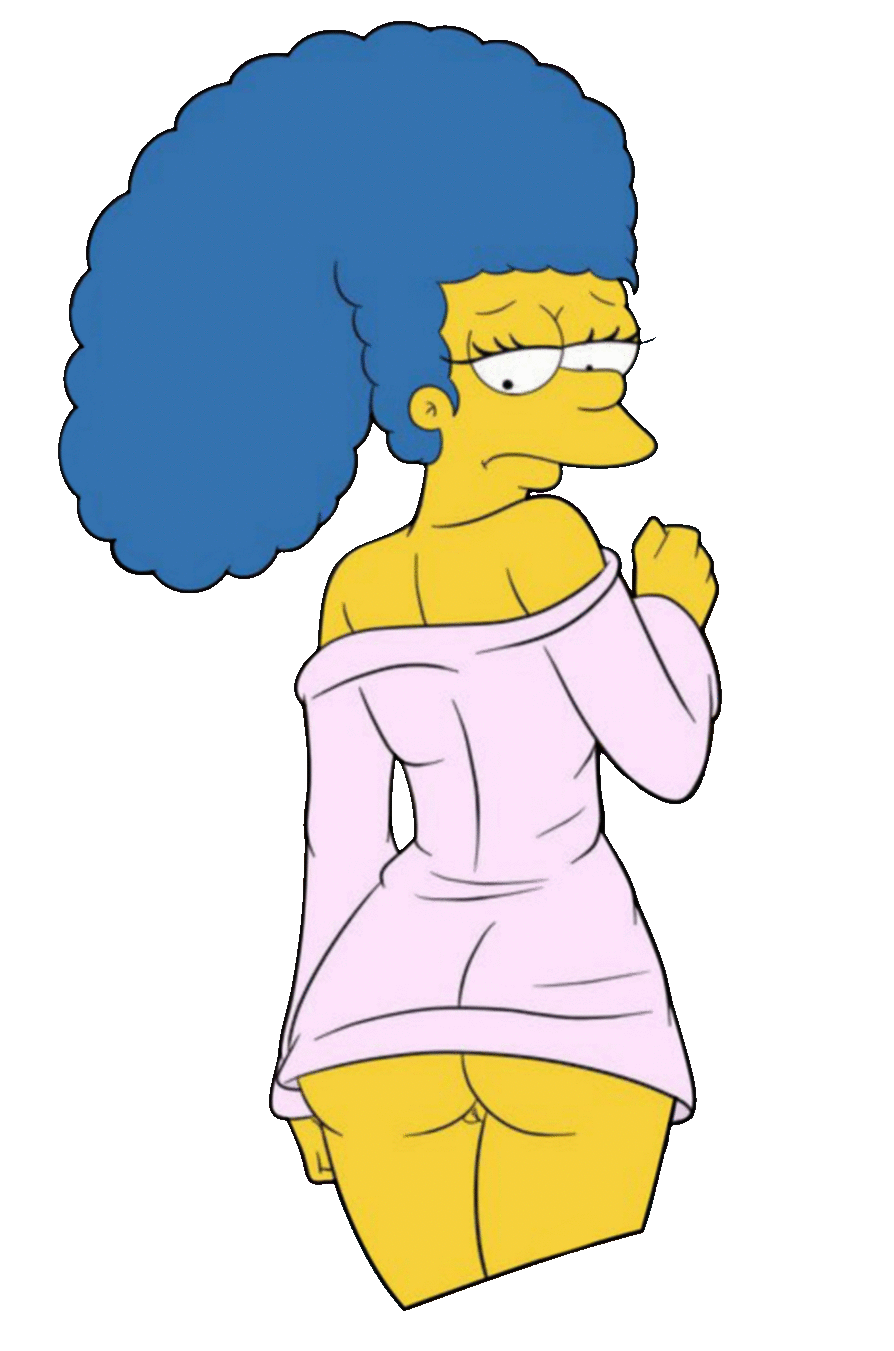 ass backshot blue_hair cartoon hair long_hair marge_simpson milf mother pussy render robe simple_background the_simpsons transparent_background yellow_skin