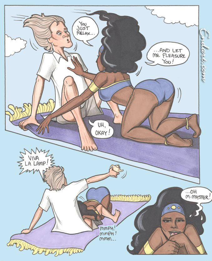 beach bikini comic comics dark_skin endart genie lamp pages spank spanked spanking story