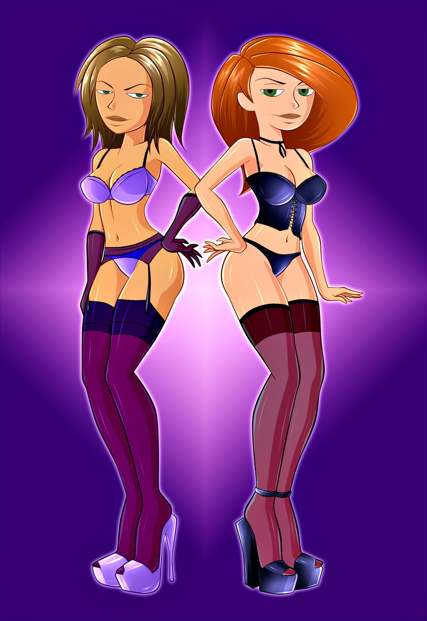 bonnie_rockwaller bra breasts female_only gloves high_heels kim_possible kimberly_ann_possible panties stockings zfive