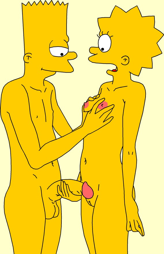 bart_simpson breasts evilweazel_(artist) incest lisa_simpson masturbation nude penis pink_areolae pussy the_simpsons yellow_skin