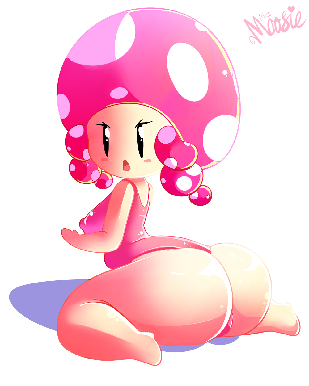 ass big_ass big_breasts breasts miss_moosie one-piece_swimsuit super_mario_bros. swimsuit thick_ass toadette