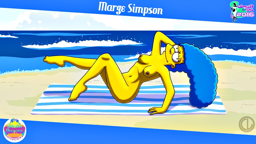 ass breasts marge_simpson nude the_simpsons yellow_skin