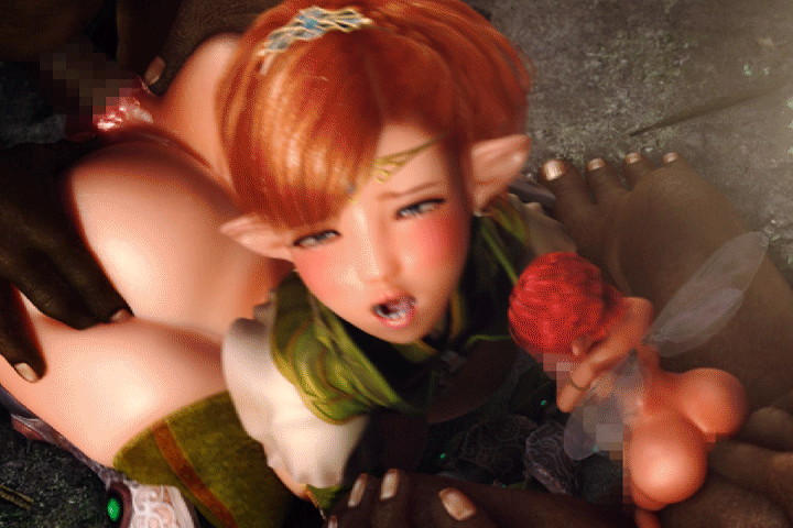 2boys 2girls ass big_breasts blush bouncing_breasts breasts chocontoco dark_skin earrings elf fairy fingering goblin hair handjob looking_at_viewer minigirl multiple_boys multiple_girls open_mouth orange_hair pointy_ears pussy red_hair sex shiny_skin short_hair small_breasts the_captive_princess_prin wings