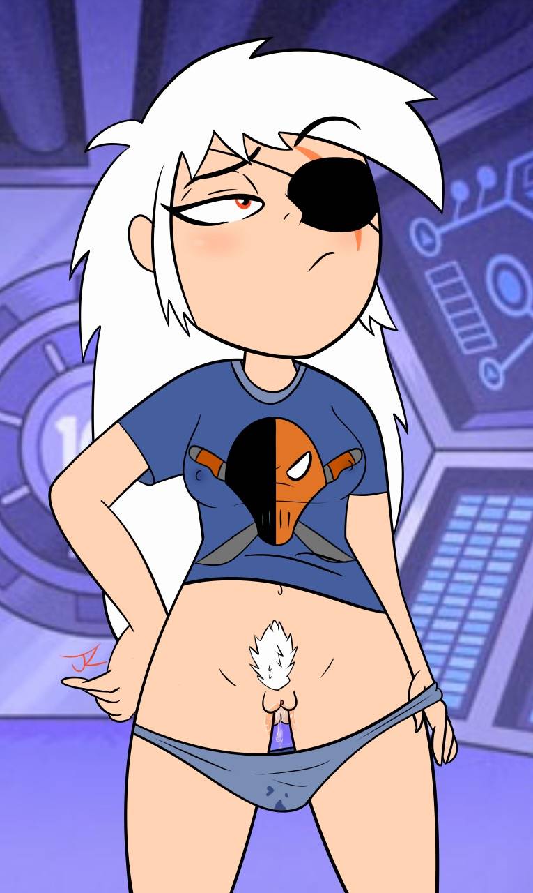 1girl 1girl 1girl dc_comics eyepatch female_only half-dressed high_resolution indoors jigglyknight looking_away pussy ravager rose_wilson teen_titans teen_titans_go white_hair