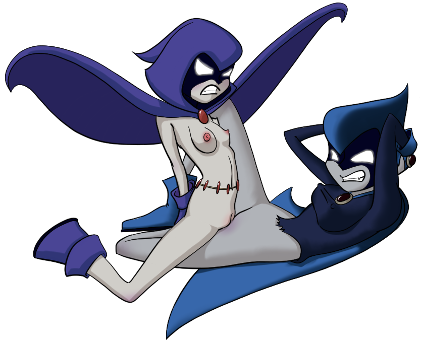 2_girls 2girls breasts cape dc_comics female female/female female_only gloves hairless_pussy mostly_nude pussy raven_(dc) scissoring selfcest spacechoochoo tagme teen_titans teen_titans_go teen_titans_go_vs_teen_titans transparent_background yuri