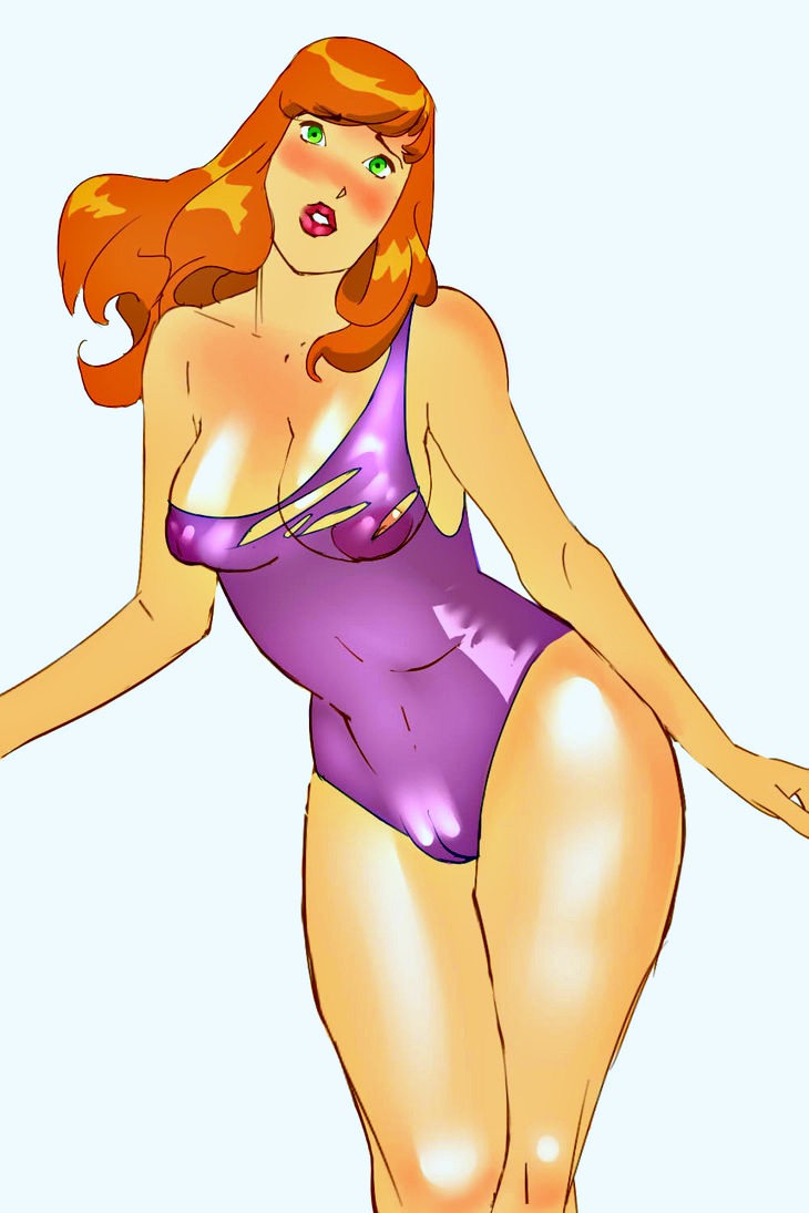big_breasts breasts cameltoe daphne_blake scooby-doo swimsuit
