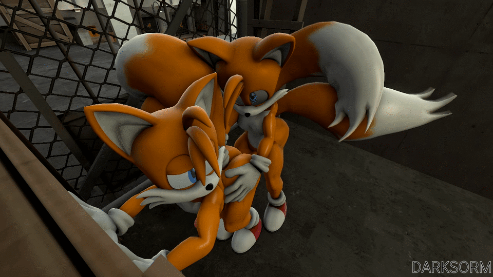 3d against_the_wall alley anal ass bent_over big_ass darksorm dual_persona from_behind hand_on_ass looking_back miles_"tails"_prower nude sega selfcest