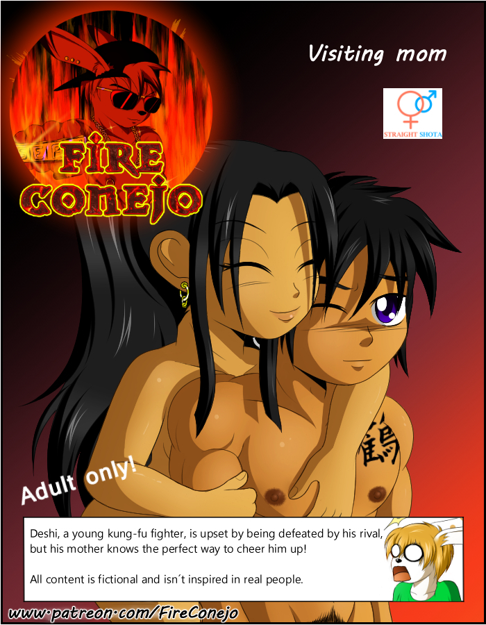 big_breasts black_hair breasts comic fireconejo hair incest long_hair mother muscled nsfw son
