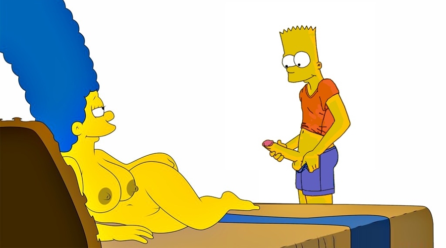 bart_simpson blue_hair hair incest marge_simpson mother's_duty mother_and_son tagme the_simpsons