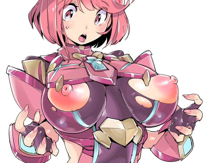 1girl big_breasts breasts cock_hungry female flirt flirting fuckable heroine horny milf needs_penis pyra red_hair seducing seductive short_hair simple_background solo white_background xenoblade xenoblade_2 xenoblade_chronicles xenoblade_chronicles_2