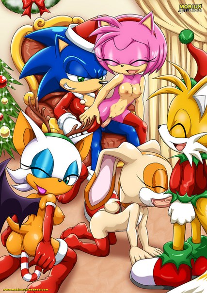 all_fours amy_rose armchair ass bbmbbf breasts candy_cane christmas cream_the_rabbit fellatio miles_"tails"_prower mobius_unleashed multiple_tails nude oral orgy palcomix penis pussy reverse_cowgirl rouge_the_bat sega sonic_(series) sonic_the_hedgehog sonic_the_hedgehog_(series) tail wink