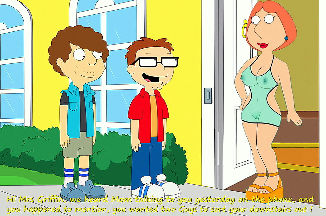 american_dad breasts crossover erect_nipples family_guy hand_on_hip lois_griffin see-through shaved_pussy steve_smith thighs