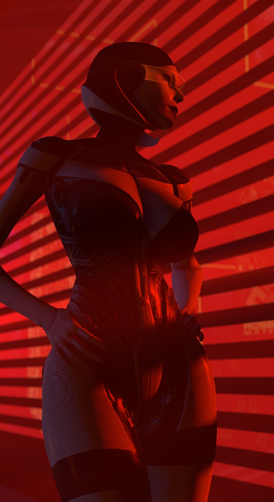 1girl android big_breasts breasts edi female female_only mass_effect mass_effect_3 robot solo source_filmmaker