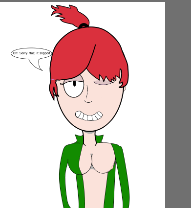 big_breasts breasts foster's_home_for_imaginary_friends frankie_foster nipple_slip red_hair